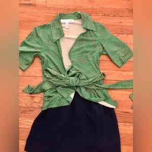 Diane Von Furstenberg Vintage silk print wrap too gorgeous never worn size 0